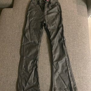 Edikted black leather pants